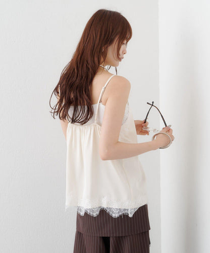 緞面蕾絲吊帶背心