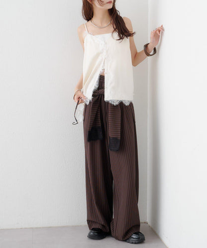 緞面蕾絲吊帶背心