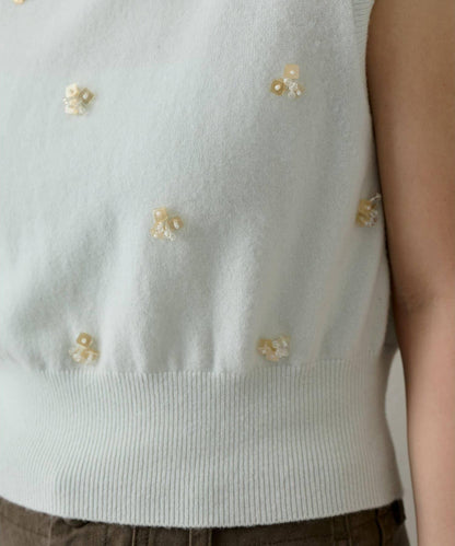 串珠刺繡針織馬甲
