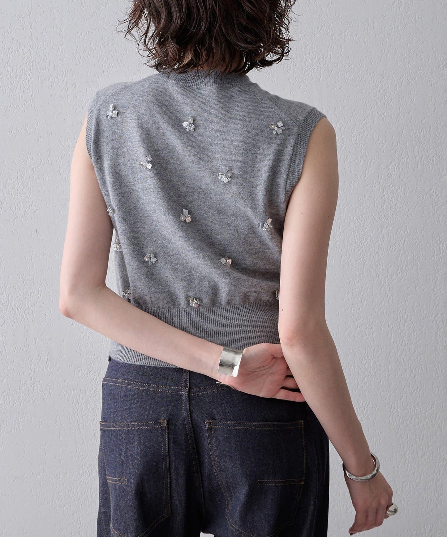 串珠刺繡針織馬甲