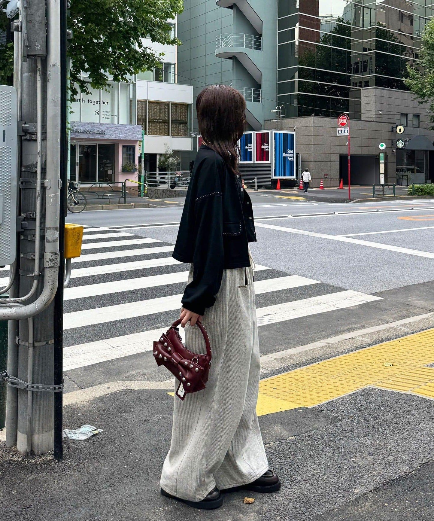 心形紐扣撞色明線衛衣開衫