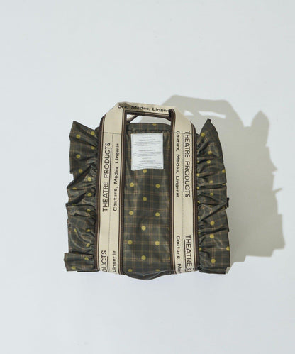 THEATRE PRODUCTS聯名 斜紋圓點格紋方形荷葉邊包