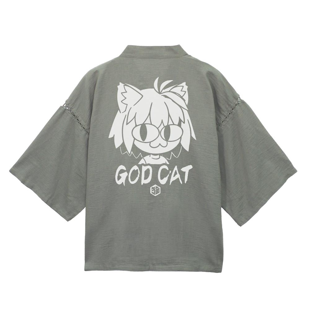月姬 -A piece of blue glass moon- XL~XXL ネコアルク 甚平 利休鼠-大