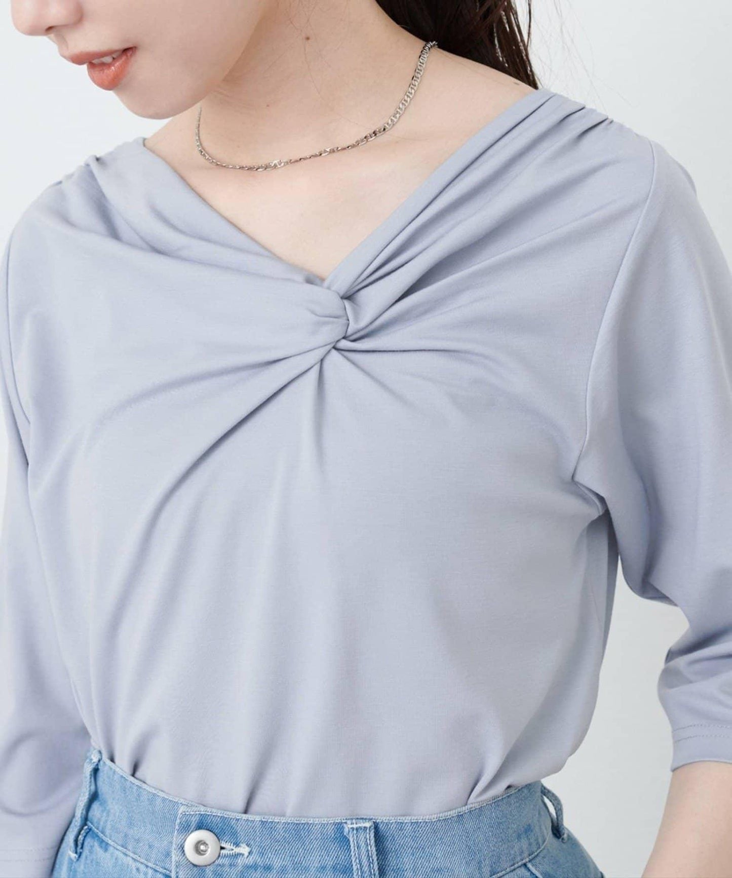 natural couture 接觸冷感 可選袖長 扭結T恤