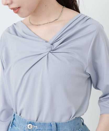 natural couture 接觸冷感 可選袖長 扭結T恤