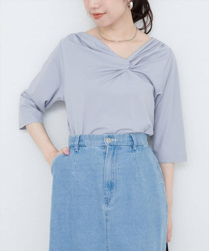 natural couture 接觸冷感 可選袖長 扭結T恤