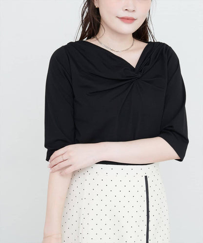 natural couture 接觸冷感 可選袖長 扭結T恤