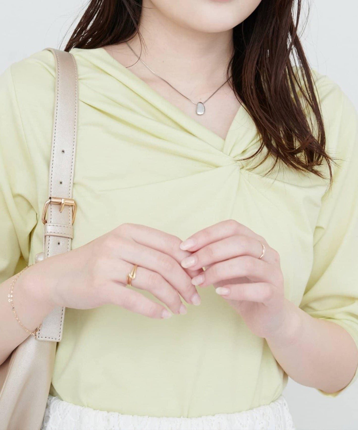 natural couture 接觸冷感 可選袖長 扭結T恤