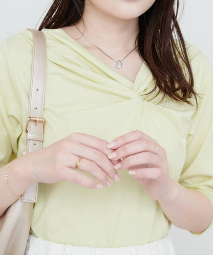 natural couture 接觸冷感 可選袖長 扭結T恤