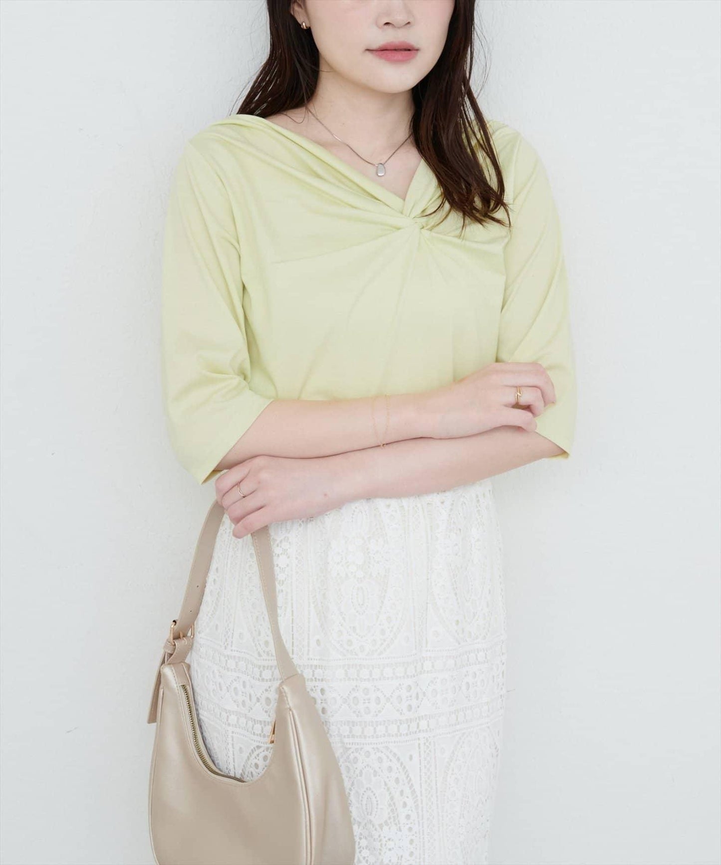 natural couture 接觸冷感 可選袖長 扭結T恤