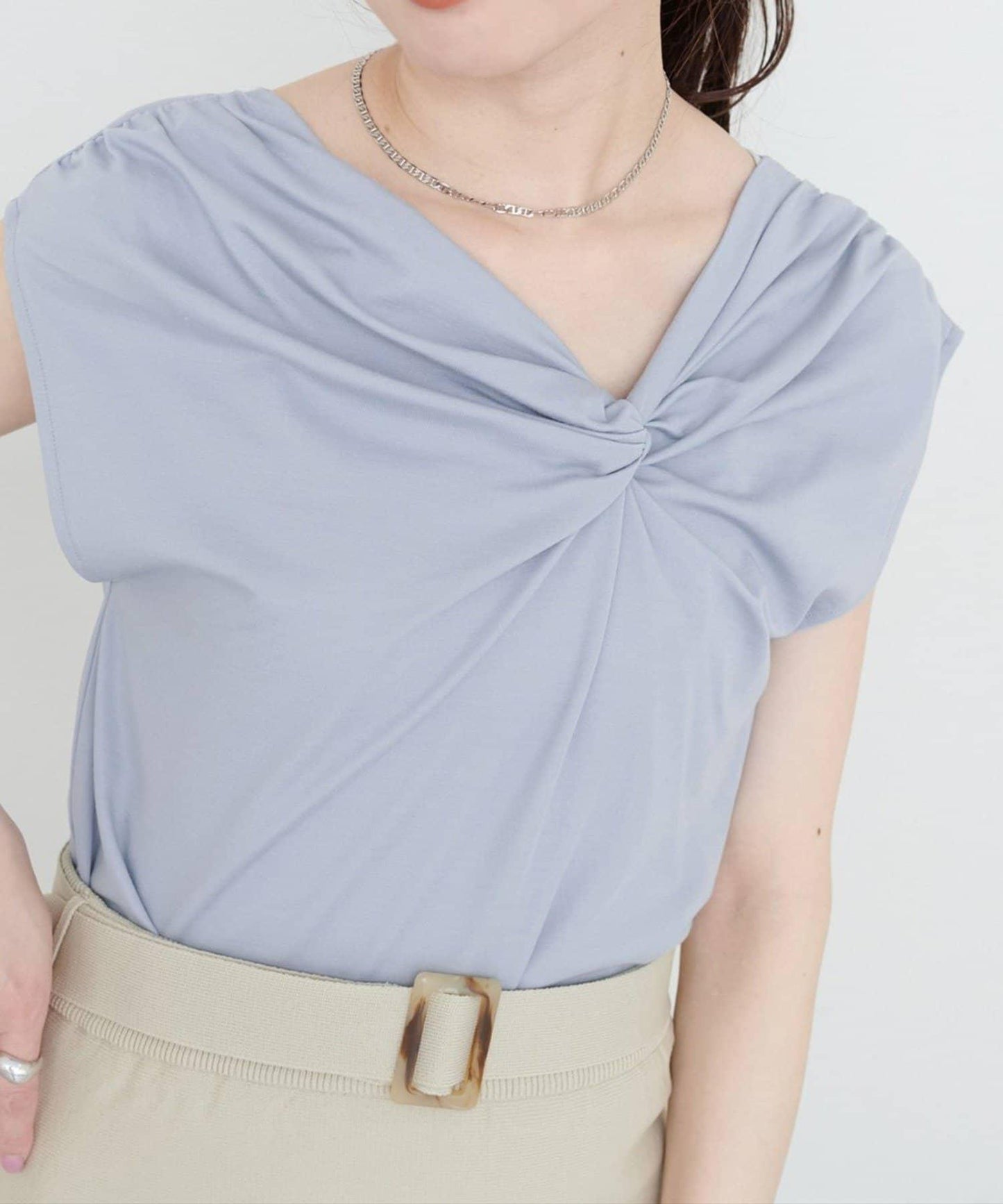 natural couture 接觸冷感 可選袖長 扭結T恤