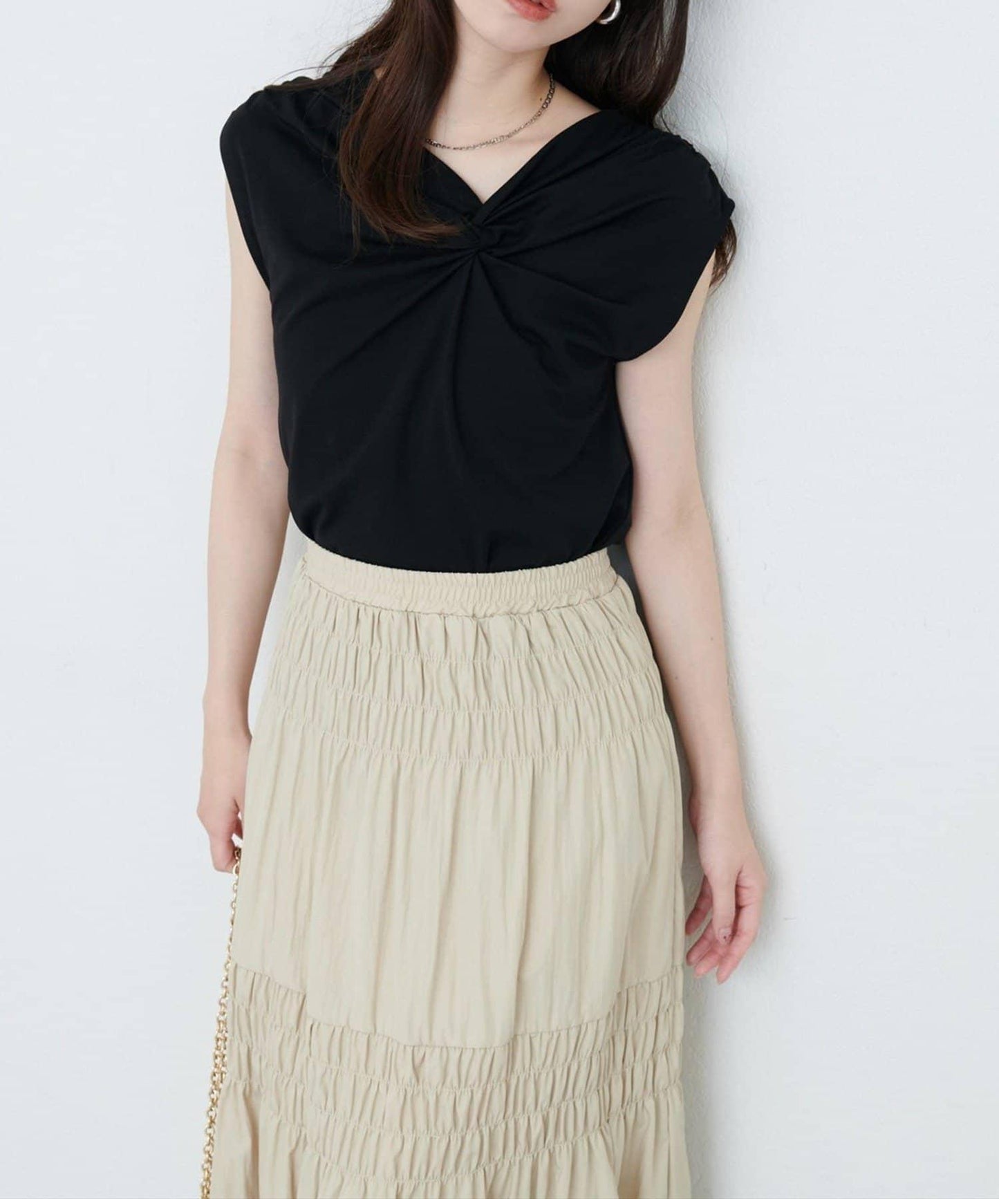 natural couture 接觸冷感 可選袖長 扭結T恤
