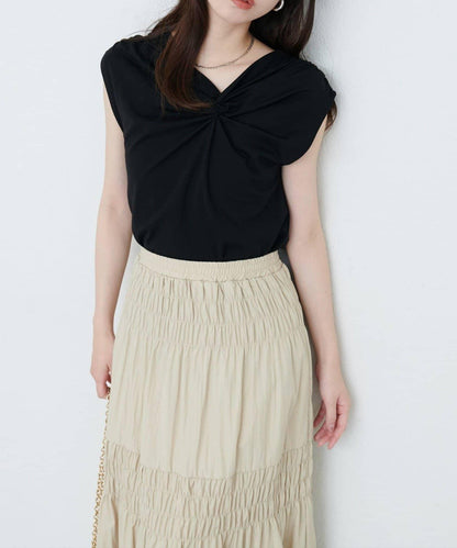 natural couture 接觸冷感 可選袖長 扭結T恤