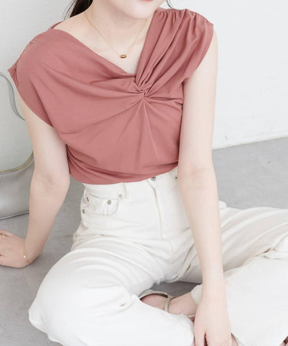 natural couture 接觸冷感 可選袖長 扭結T恤