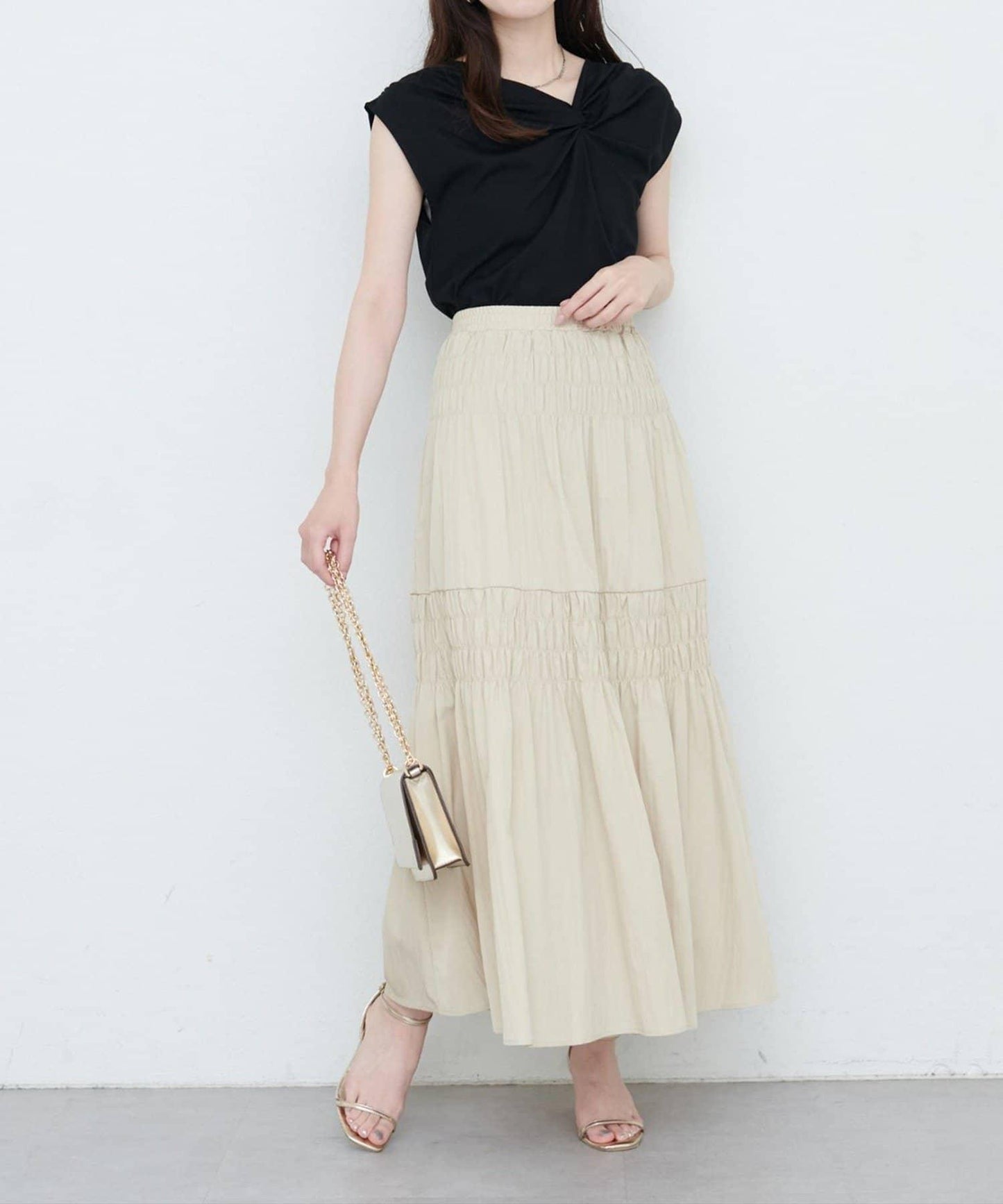 natural couture 接觸冷感 可選袖長 扭結T恤