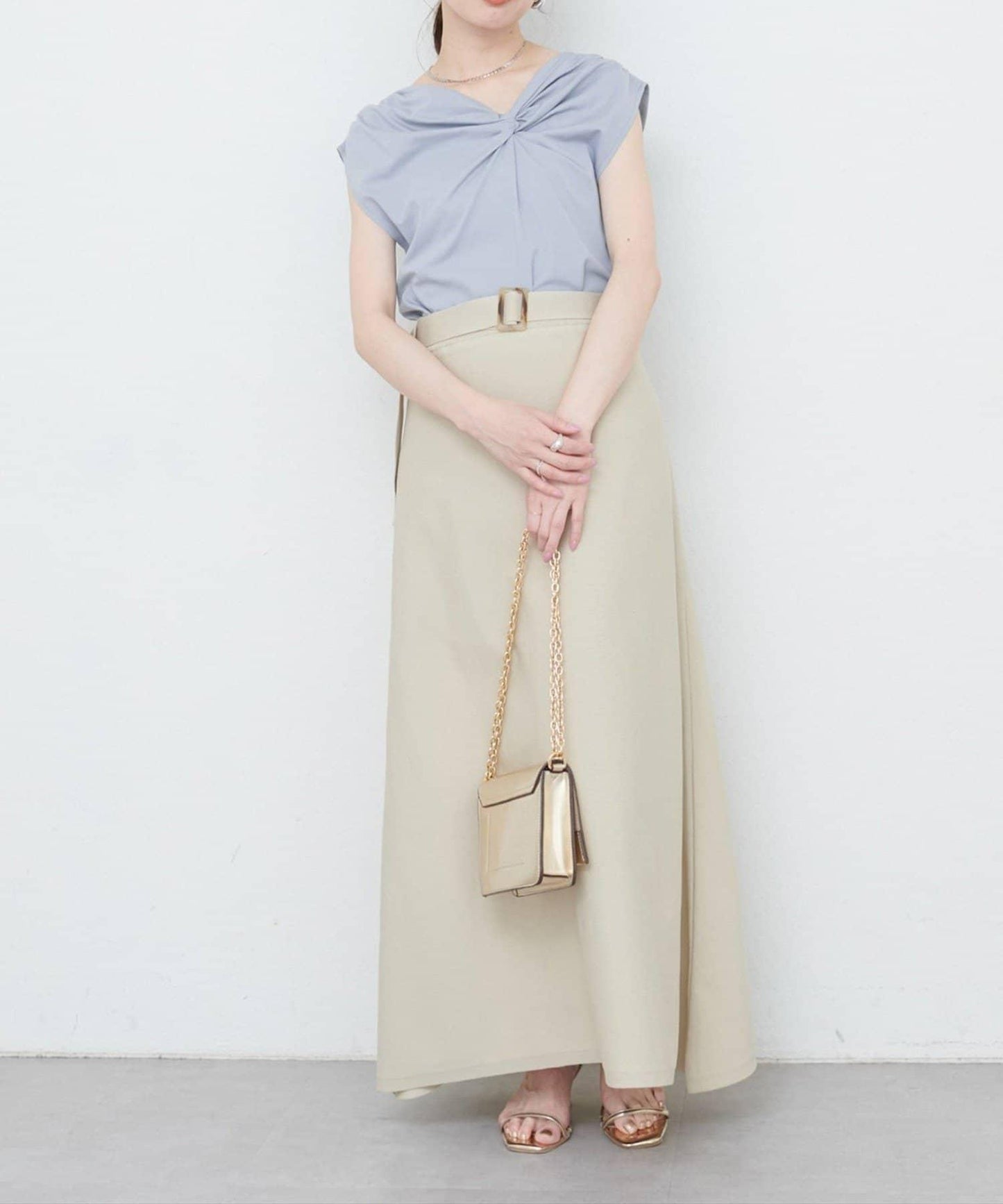 natural couture 接觸冷感 可選袖長 扭結T恤