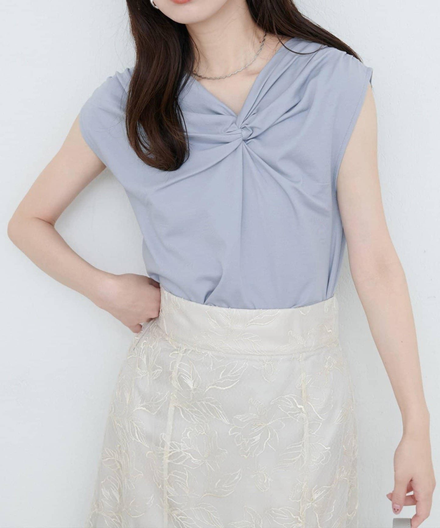 natural couture 接觸冷感 可選袖長 扭結T恤