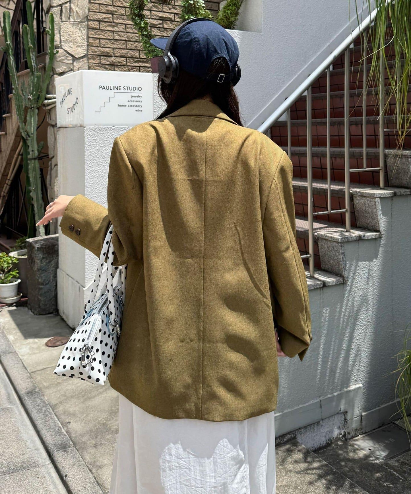 心形紐扣 荷葉邊翻領 西裝外套