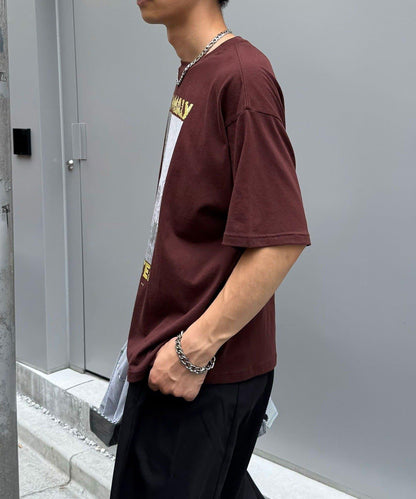 拼色印花T恤