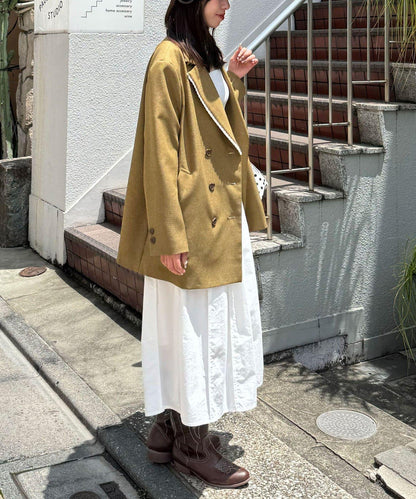 心形紐扣 荷葉邊翻領 西裝外套