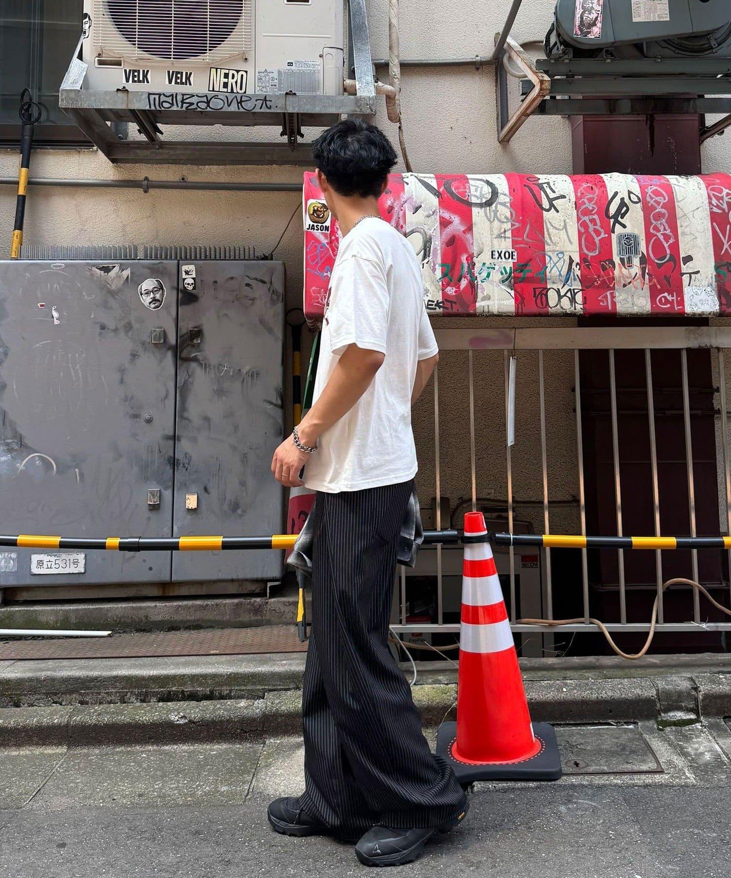 拼色印花T恤