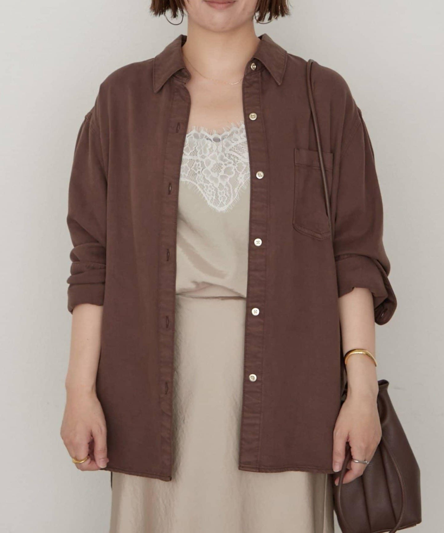 親膚感佳 可成套搭配 萊賽爾復古風襯衫