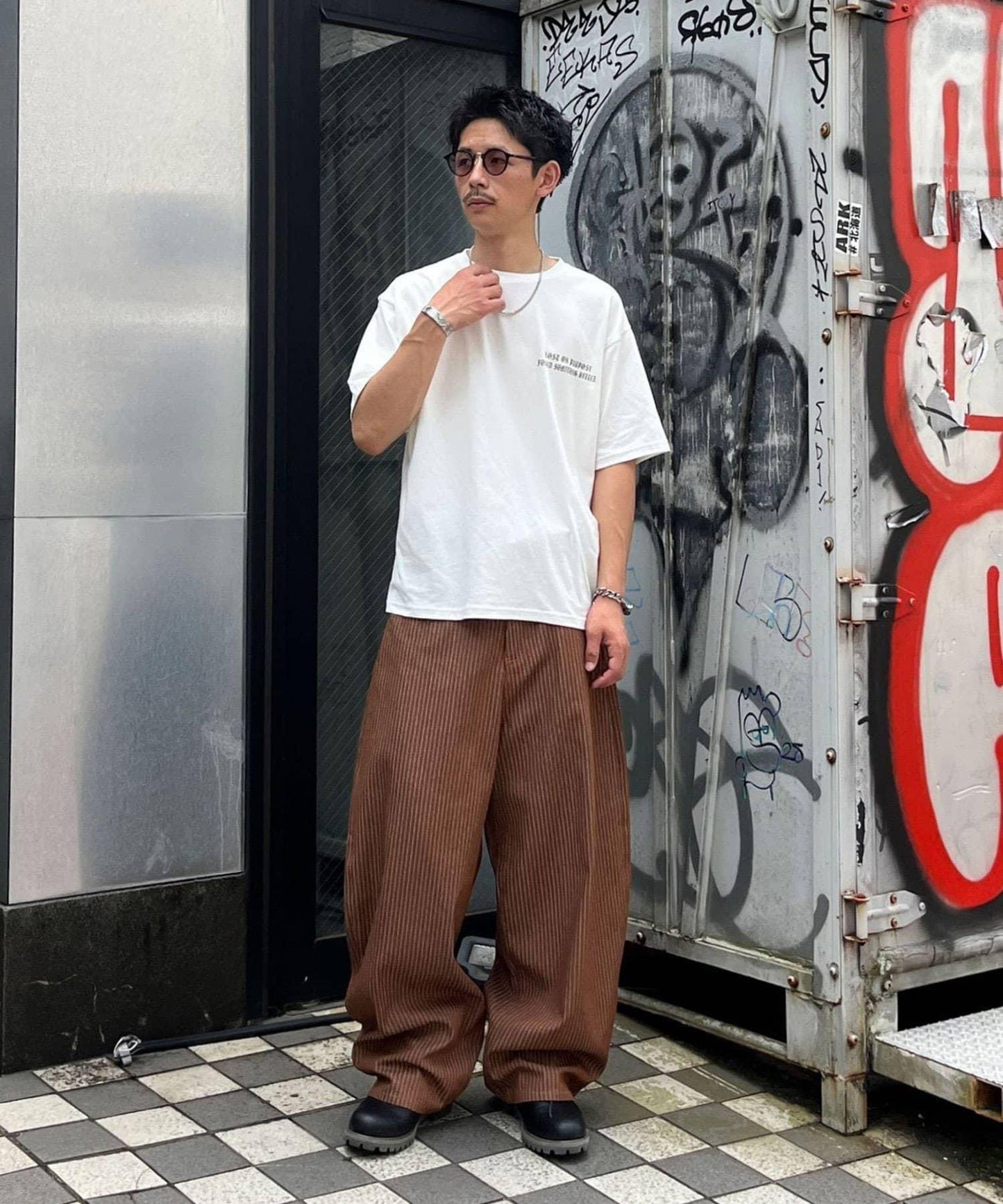 拼色印花T恤