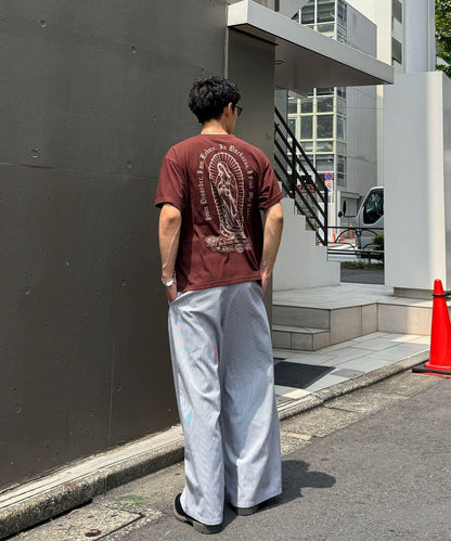 拼色印花T恤