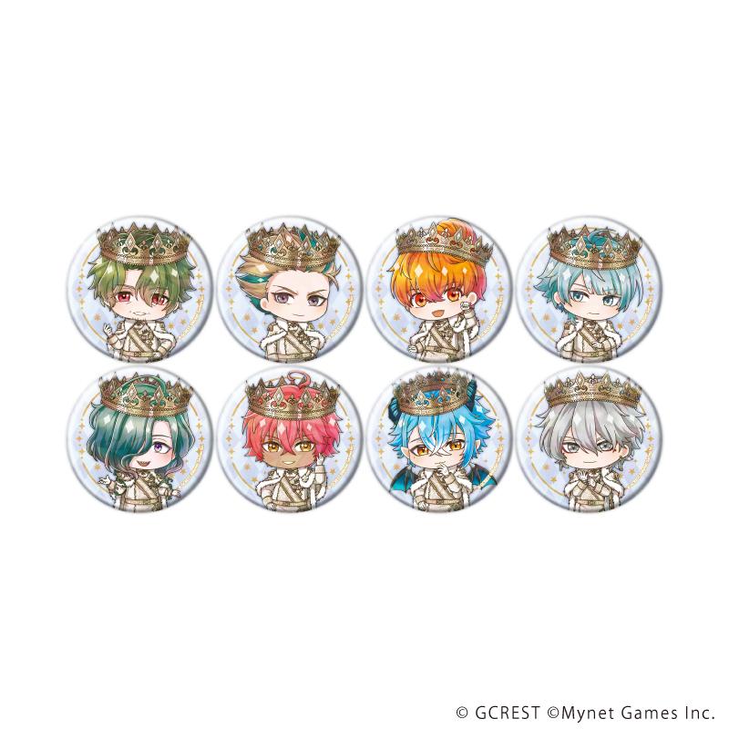 夢王國與沉睡的100王子 (57mm) ホログラム缶バッジ30/コンプリートセット(全8種)(ミニキャライラスト) 徽章套裝