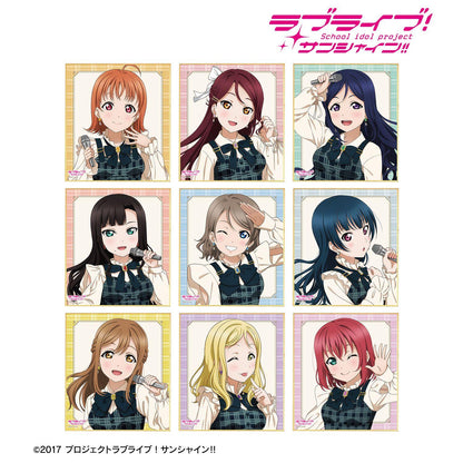 ラブライブ！サンシャイン!!（LoveLive!Sunshine!!） 描繪限定 格紋連衣裙款 迷你色紙 9包入 整盒裝