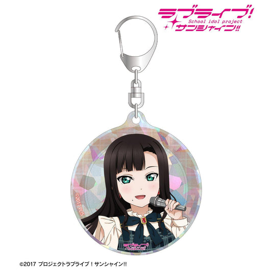 ラブライブ！サンシャイン!!（LoveLive! Sunshine!!） 描き下ろし 黑澤黛雅 格紋連衣裙ver. 全息亞克力鑰匙扣
