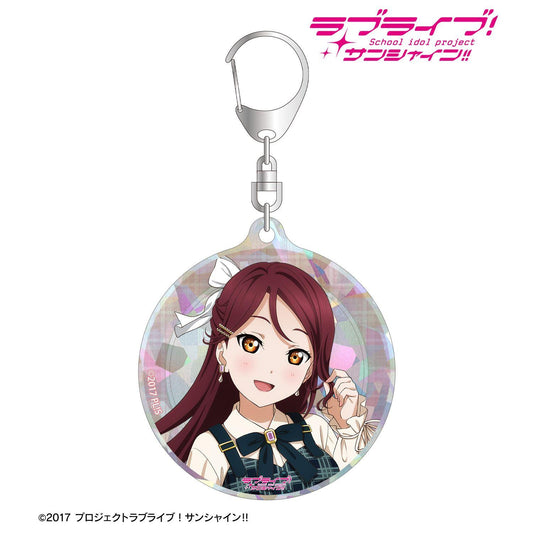 ラブライブ！サンシャイン!!（LoveLive!Sunshine!!） 櫻內梨子 格紋連衣裙ver. 全息亞克力鑰匙扣