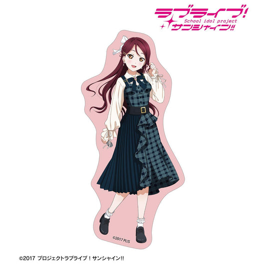 ラブライブ！サンシャイン!!（LoveLive!Sunshine!!） 描き下ろし 桜內梨子 格紋連衣裙衣裝ver. 異形貼紙