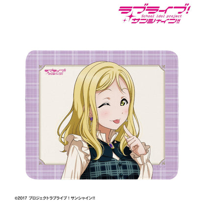ラブライブ！サンシャイン!! 描き下ろし 小原鞠莉 格紋連衣裙款 鼠標墊