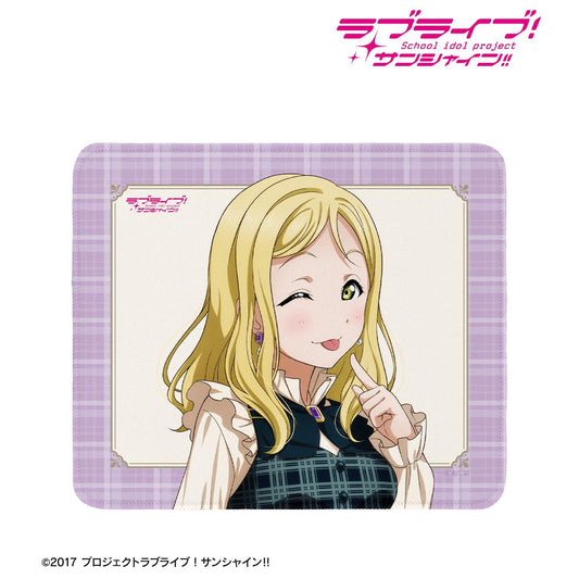 ラブライブ！サンシャイン!! 描き下ろし 小原鞠莉 格紋連衣裙款 鼠標墊
