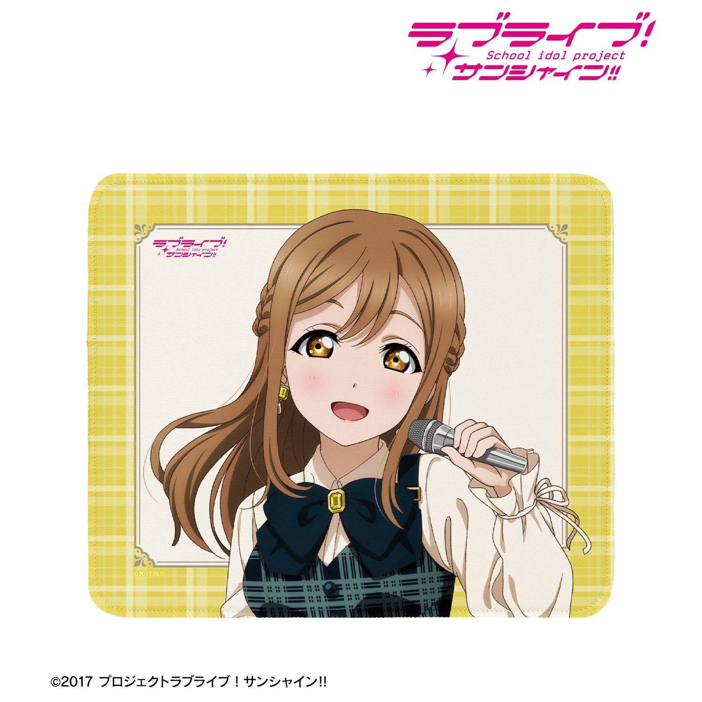 ラブライブ！サンシャイン!!（LoveLive! Sunshine!!） 描き下ろし 國木田花丸 格紋連衣裙造型 鼠標墊