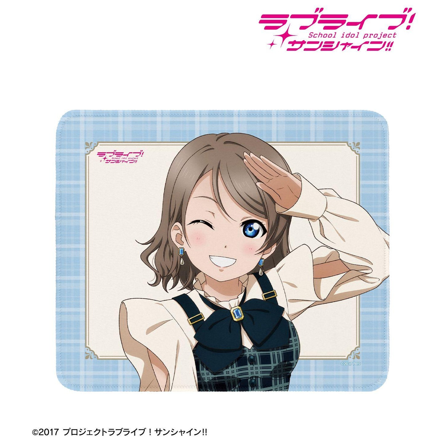 ラブライブ！サンシャイン!! 渡辺曜 格紋連衣裙造型 鼠標墊