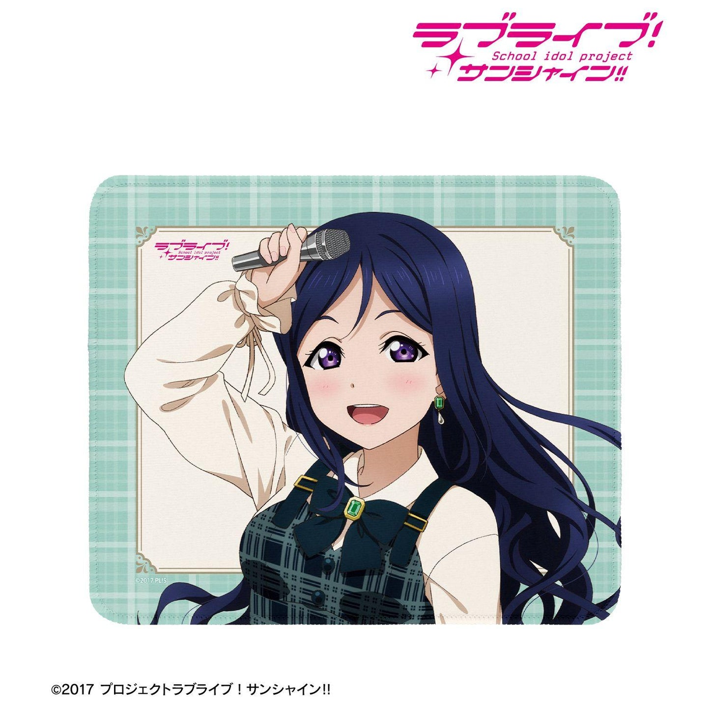 ラブライブ！サンシャイン!!（LoveLive!Sunshine!!） 描き下ろし 松浦果南 格紋連衣裙款 鼠標墊