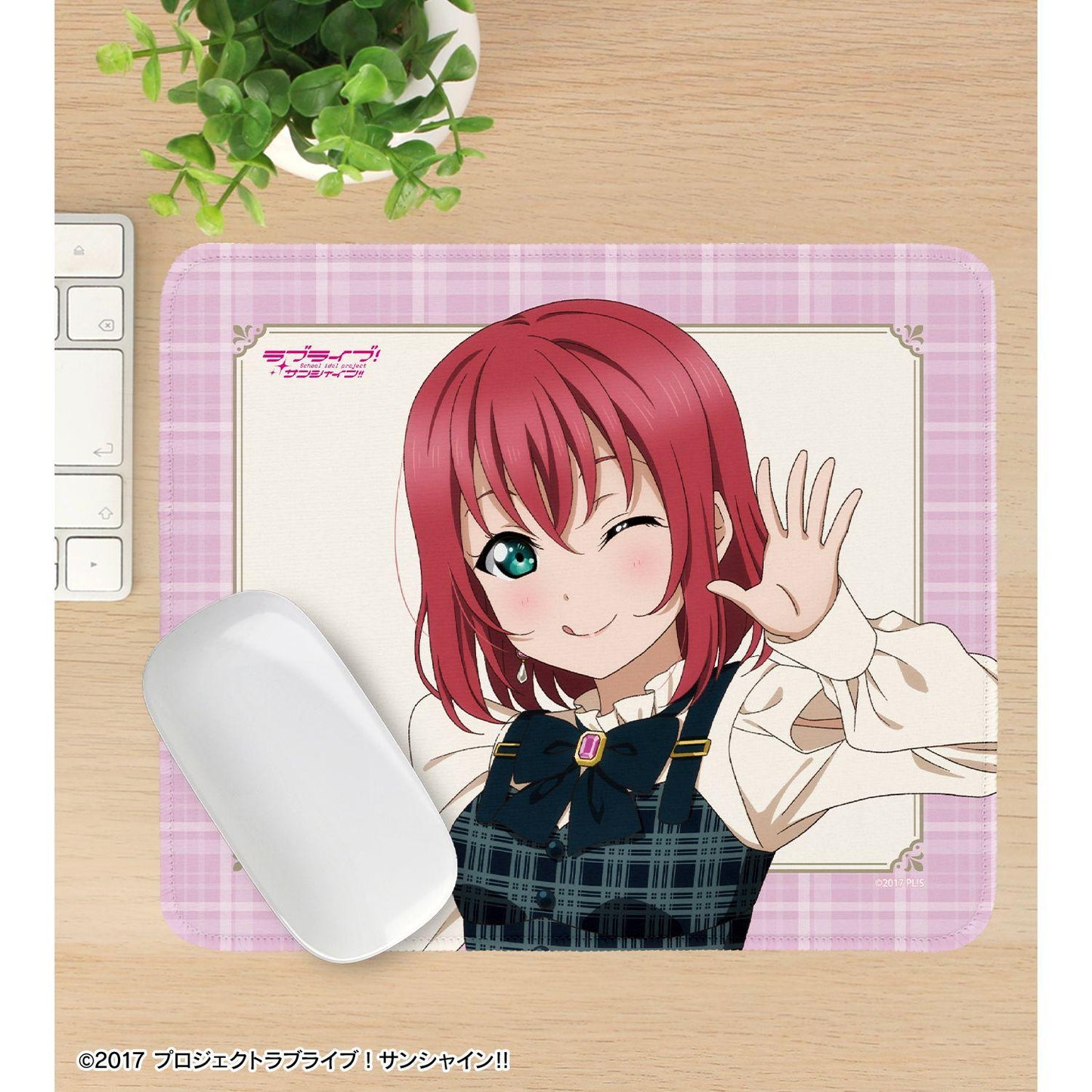 ラブライブ！サンシャイン!!（LoveLive!Sunshine!!） 描き下ろし 黒澤ルビィ 格紋連衣裙鼠標墊