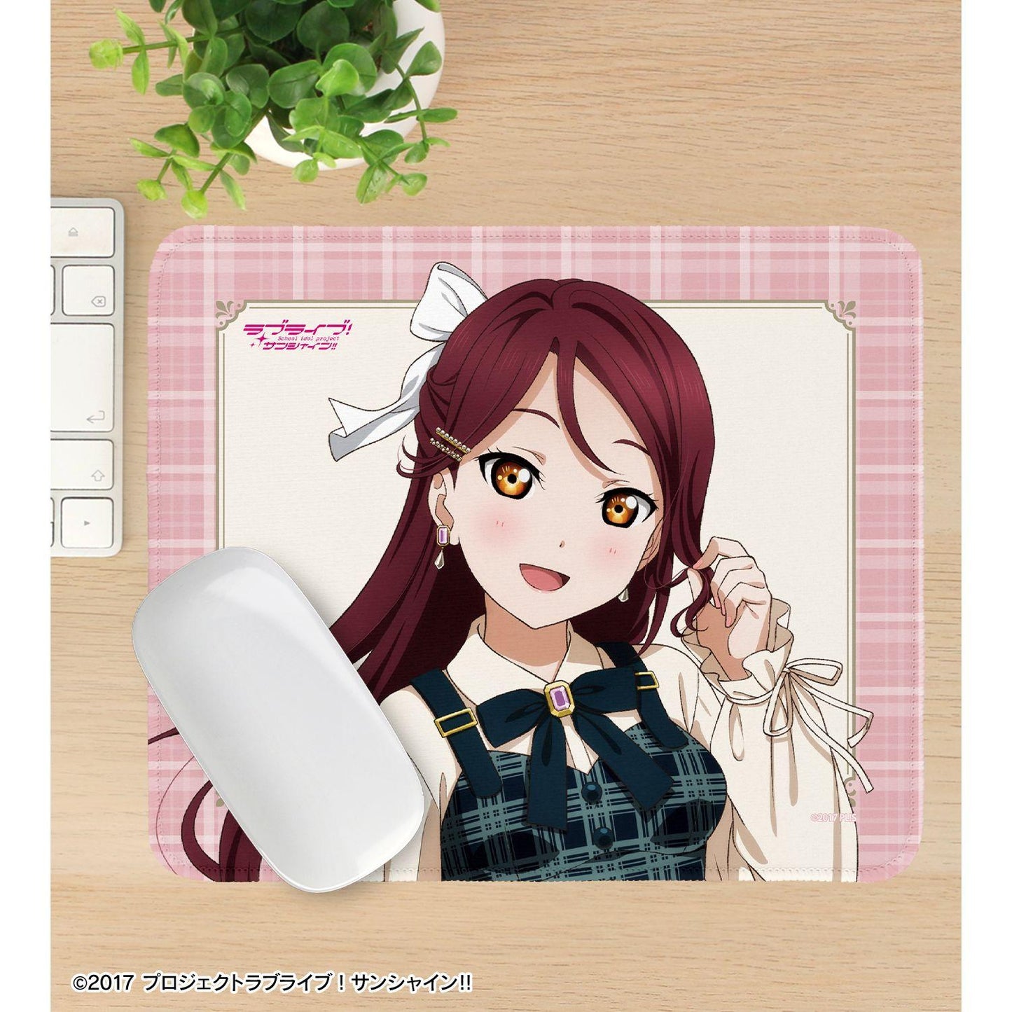 ラブライブ！サンシャイン!!（Love Live! Sunshine!!） 櫻內梨子 格紋連衣裙造型 鼠標墊