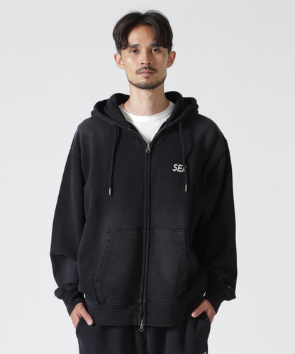 WIND AND SEA / SULFUR DYEING LOGO ZIP SWEATSHIRT