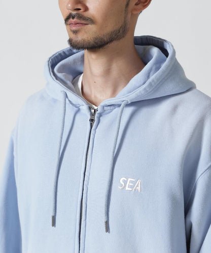 WIND AND SEA / SULFUR DYEING LOGO ZIP SWEATSHIRT