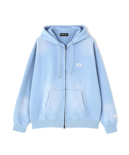 WIND AND SEA / SULFUR DYEING LOGO ZIP SWEATSHIRT