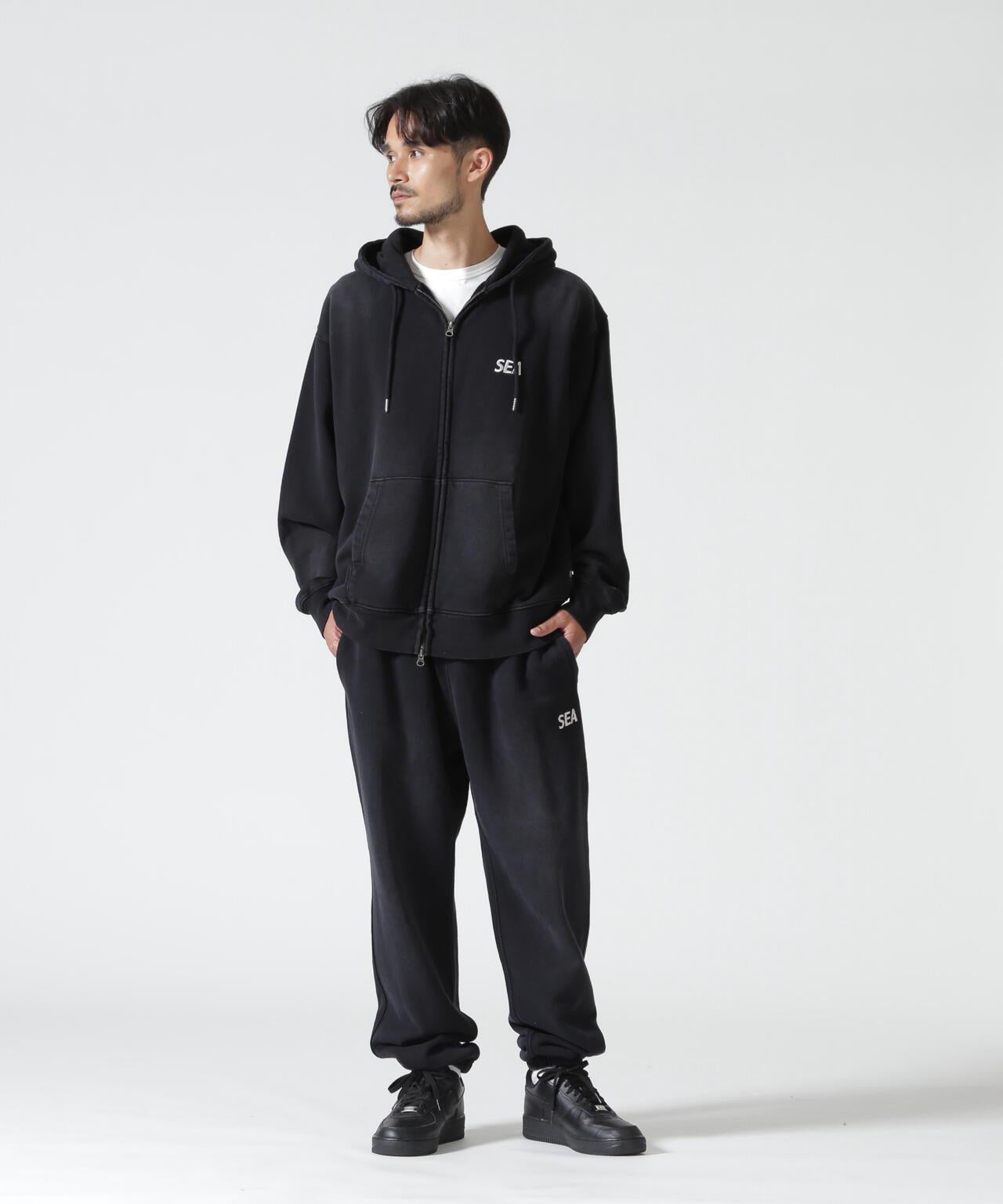 WIND AND SEA / SULFUR DYEING LOGO ZIP SWEATSHIRT