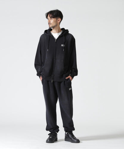 WIND AND SEA / SULFUR DYEING LOGO ZIP SWEATSHIRT