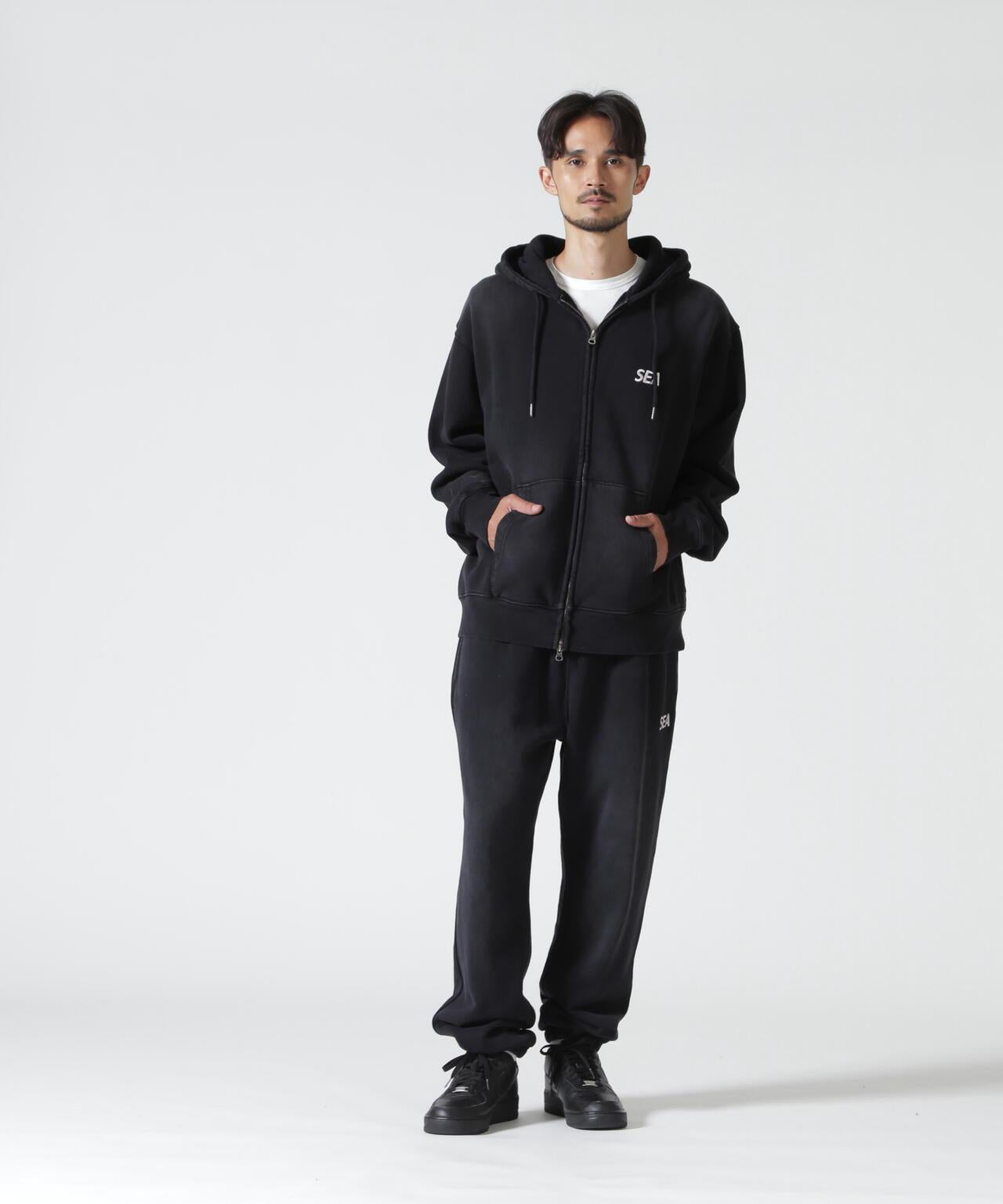 WIND AND SEA / SULFUR DYEING LOGO ZIP SWEATSHIRT