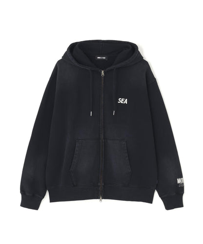 WIND AND SEA / SULFUR DYEING LOGO ZIP SWEATSHIRT