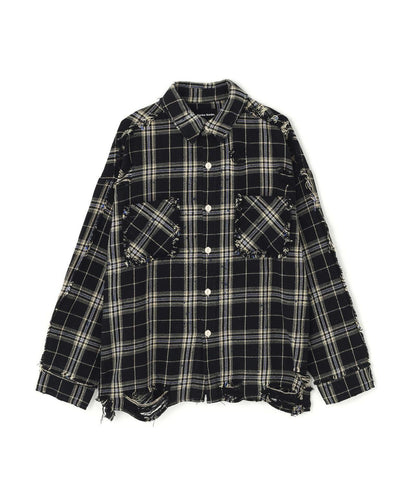 【&DEPOT限定】DankeSchon/FLANNEL DAMAGE SHIRTS