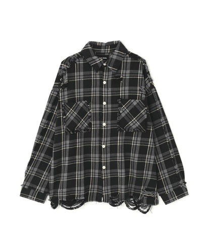 【&DEPOT限定】DankeSchon/FLANNEL DAMAGE SHIRTS