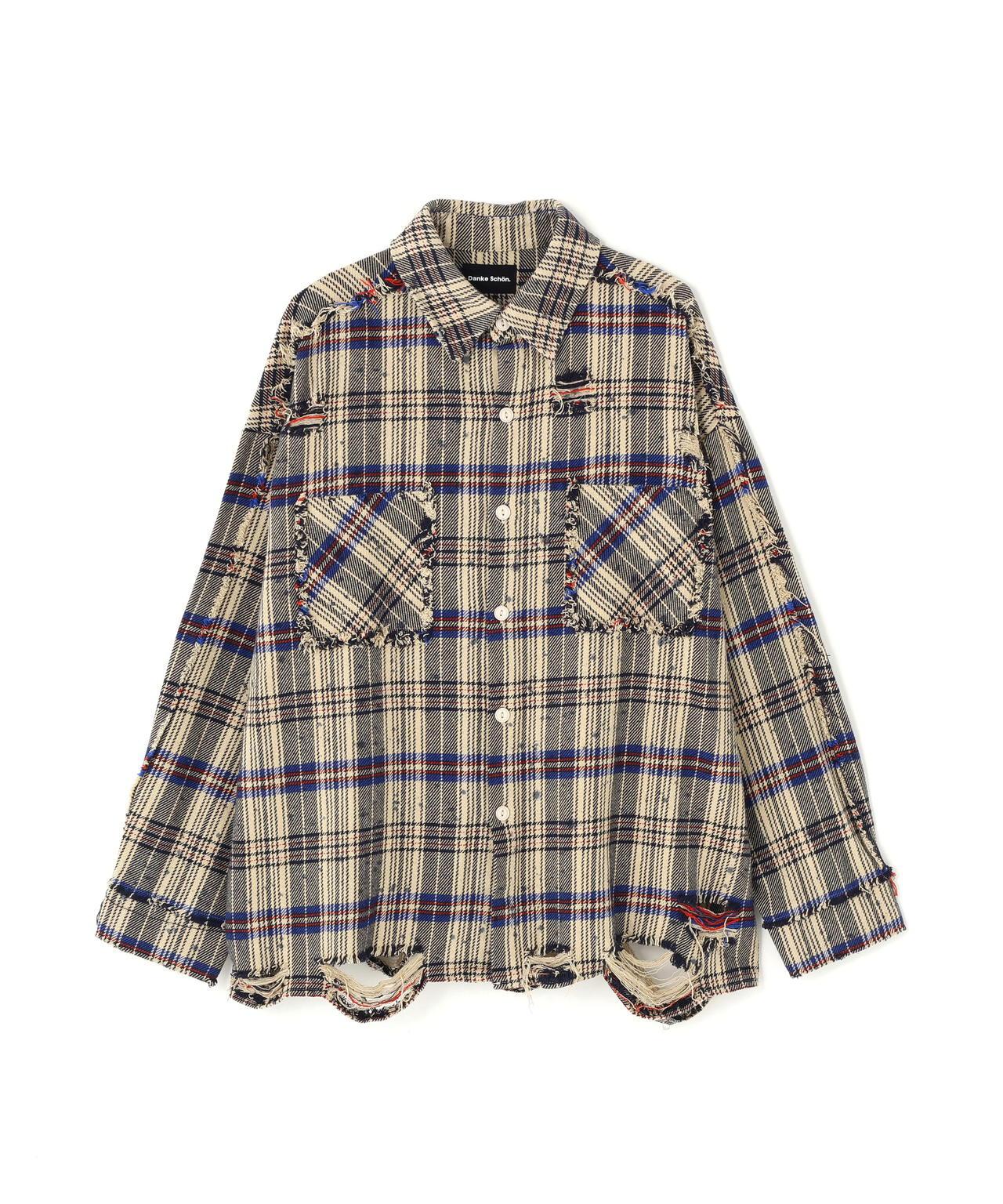 【&DEPOT限定】DankeSchon/FLANNEL DAMAGE SHIRTS